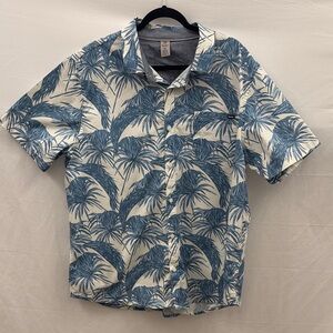 Hurley Men's Blue Palm Print Shirt
